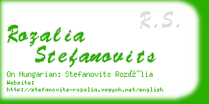 rozalia stefanovits business card